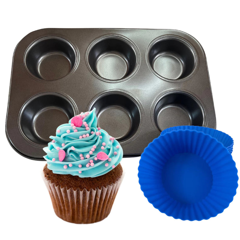 Forma Cupcake Antiaderente de Teflon - 6 e 12 Cavidades