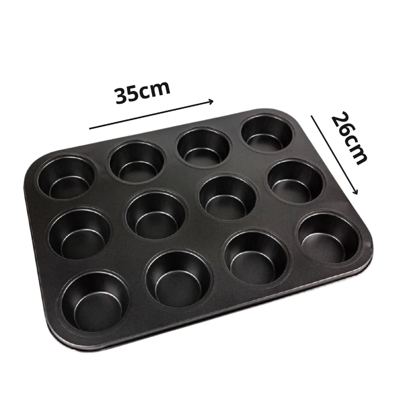 Forma Cupcake Antiaderente de Teflon - 6 e 12 Cavidades